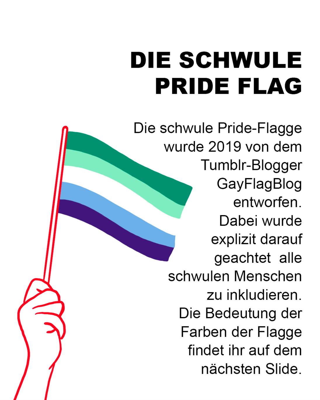 Erklärung der neuen schwulen Pride Flagge